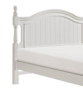 Classic White Finish 1Pc Full Size Poster Bed Wooden Traditional Bedroom Furniture Unique Style Headboard Footboard Box Spring Not Required Full White Wood Bedroom Classic,Traditional Four Poster Wood