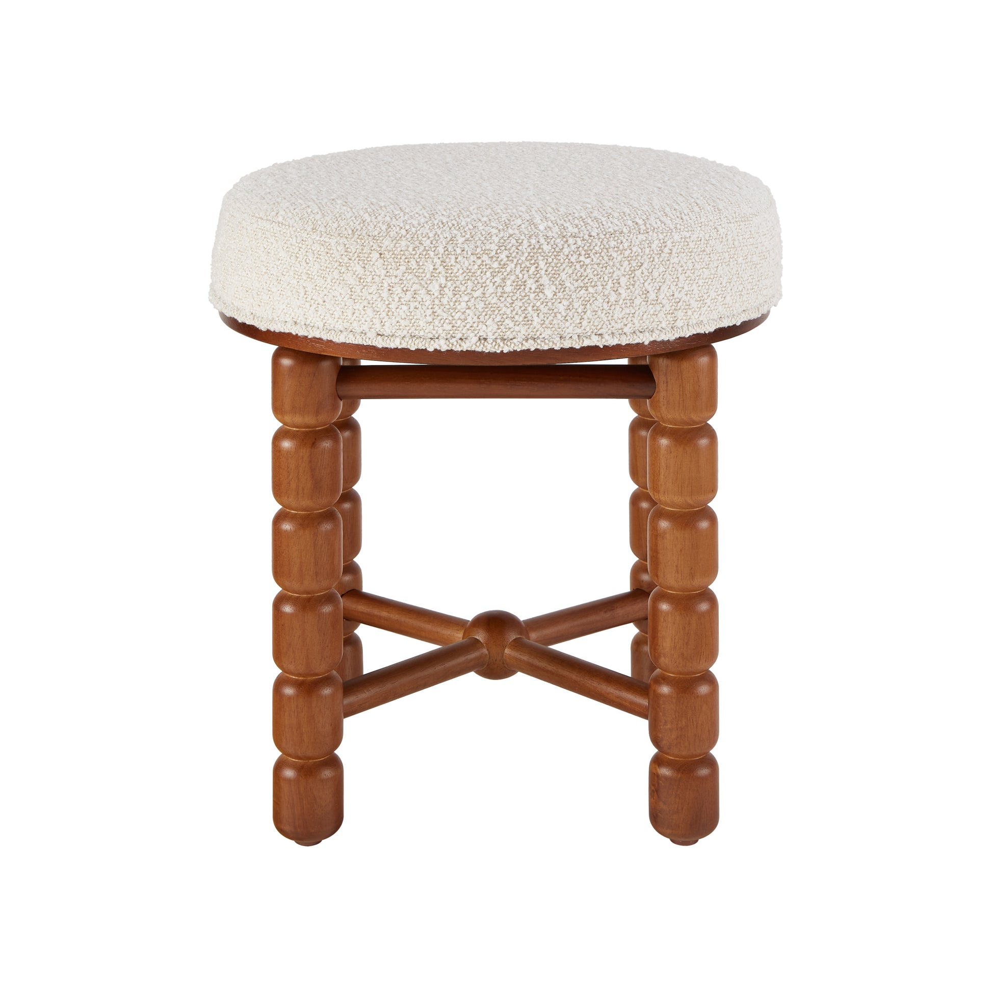 Dining Room Chair 1 Pc, Wood Dining Chair, Boucle