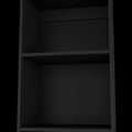 Zachary Black 5 Shelf Slim Bookcase 5 Black Standard Horizontal Primary Living Space Closed Back Wood Wood