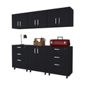 Jenna Black 6 Piece Garage Set Black Wood