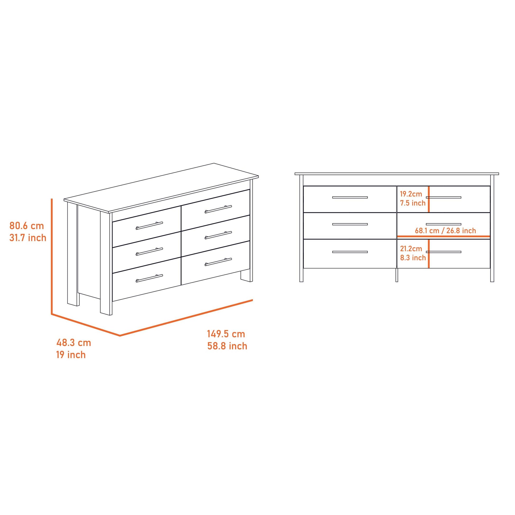 Dakota White 2 Piece Bedroom Set White White Bedroom Wood