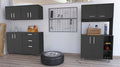 Sierra Black 5 Piece Garage Set Black Wood