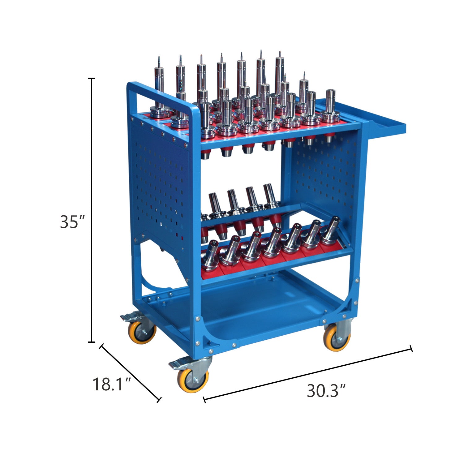 Tool Cart 40 Taper Tool Holder Cnc Tool Cart Cat40 Tool Trolley Bt40 Service Carts Cnc Machine Tool Service Cart Cat40 35 Capacity Gray Wash Abs Steel Q235