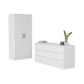 Quincy White 2 Piece Bedroom Set White White Bedroom Wood