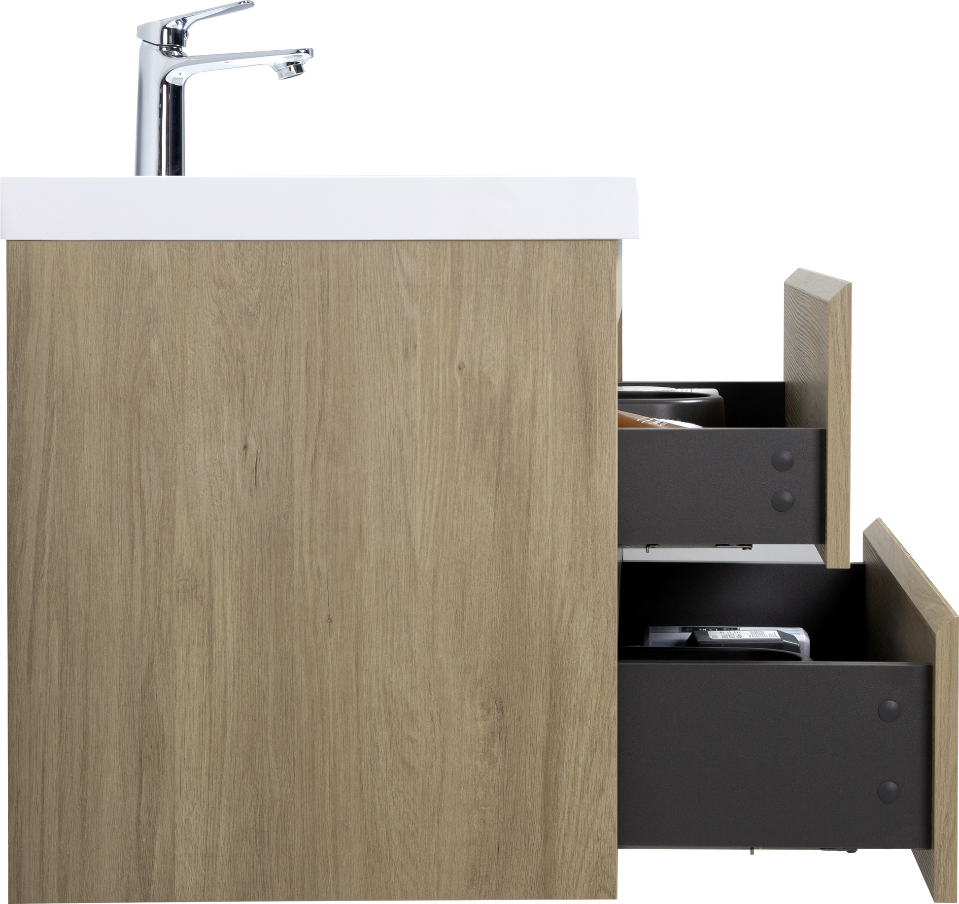 30" Floating Bathroom Vanity With Sink, Modern Wall Mounted Bathroom Storage Vanity Cabinet With Resin Top Basin And Soft Close Drawers, Natural Oak 24V11 30No 24Vangela 30 6066 2 Oak Bathroom Wall Mounted Mdf