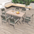 Outdoor Dining Set Patio Dining table and Chairs with yes-white washed-water resistant frame-water