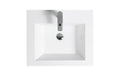 24'' Wall Hung Bathroom Vanity In Gloss White With White Top Glossy White Mdf