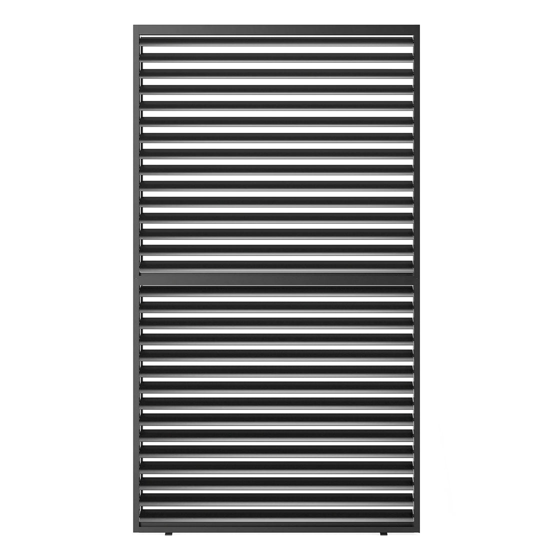 Louver Grille 1 3 10Ft Aluminum Frame & Louvers Black Aluminium
