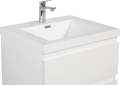 24'' Wall Hung Bathroom Vanity In Gloss White With White Top Glossy White Mdf