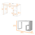 Crossett Writing Desktwo Shelves White Computer Desk Modern Pine Particle Board Engineered Wood