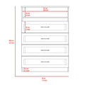 Continental Dresser, Superior Top, Four Drawers, One Shelf White White Bedroom Modern Particle Board Particle Board