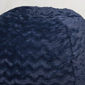 Faux Fur Bean Bag Chair, Navy 5Ft Cozy And Stretchable Fabric Lounger For Children And Adults With Easy Clean Cover, Comfortable Faux Fur Seating For Bedrooms, Filled With Shredded And Memory Foam. Navy Faux Fur