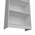 Sutton 4 Shelves Bookcase With Modern Storage Shelves 5 Or More Shelves White Wood Shelves Modern Particle Board Engineered Wood