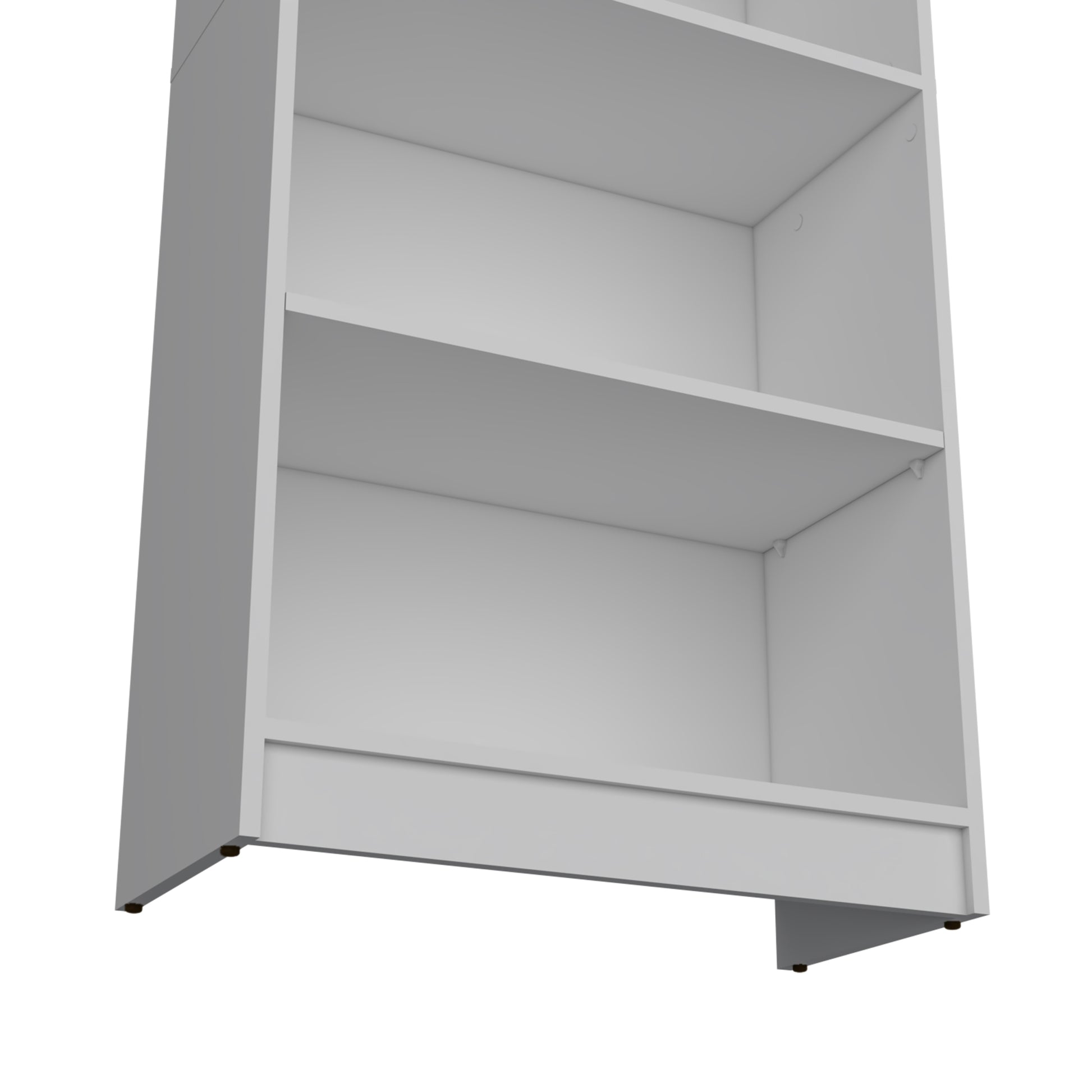 Sutton 4 Shelves Bookcase With Modern Storage Shelves 5 Or More Shelves White Wood Shelves Modern Particle Board Engineered Wood