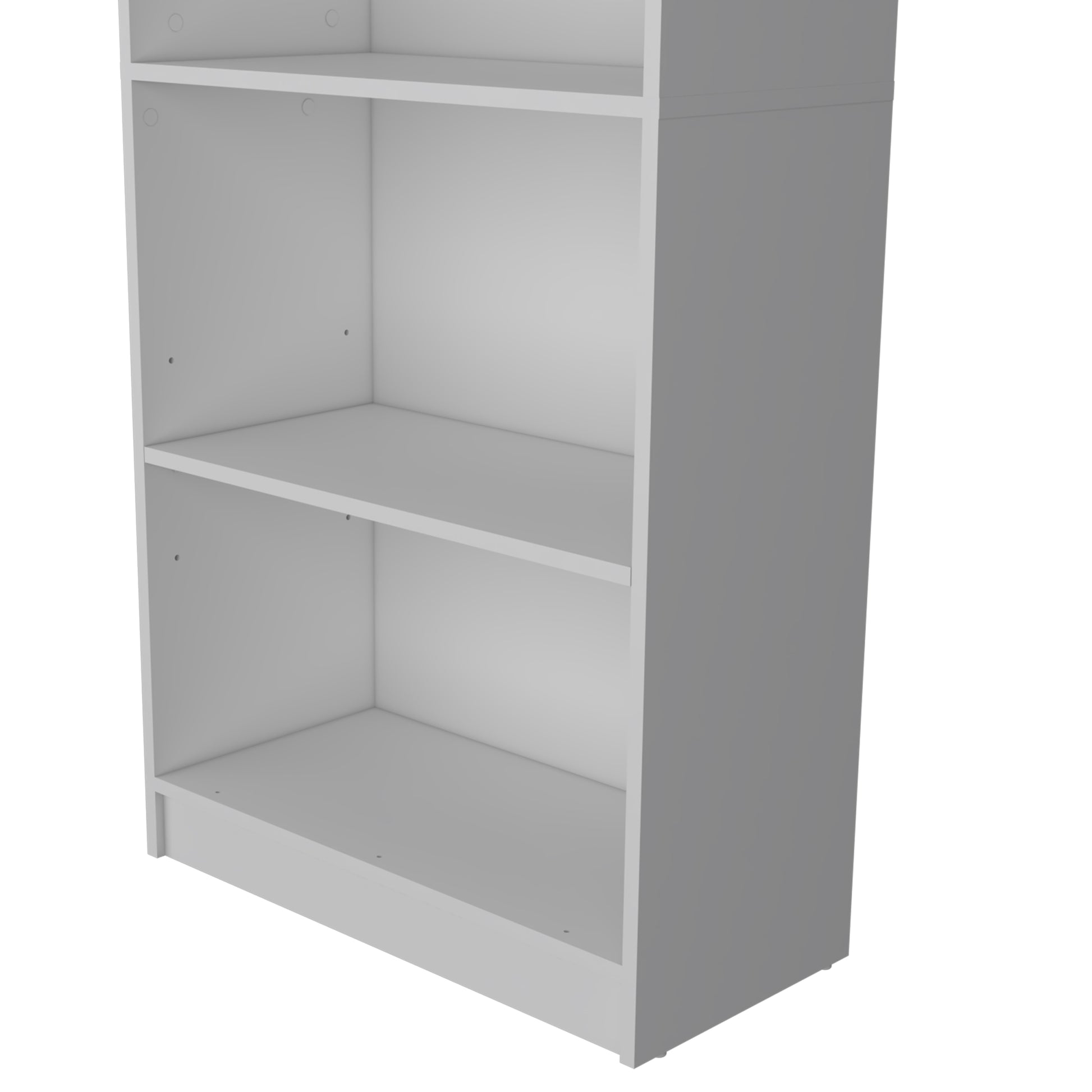 Sutton 4 Shelves Bookcase With Modern Storage Shelves 5 Or More Shelves White Wood Shelves Modern Particle Board Engineered Wood