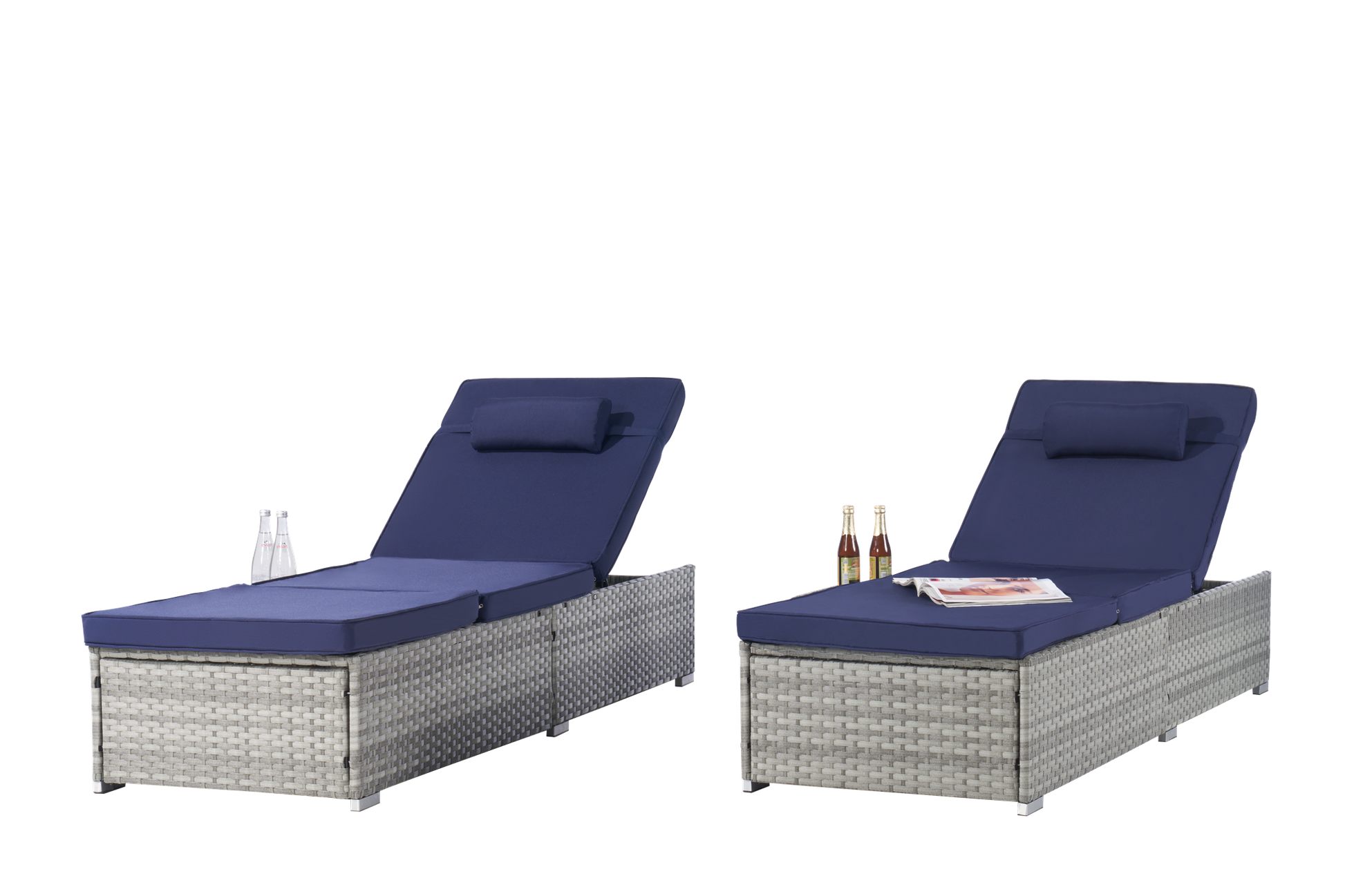 Outdoor Sofa Pe Rattan Furniture Deck Chair Gray Rattan Yes Complete Patio Set Gray Seats 2 Uv Resistant Frame Water Resistant Cushion Garden & Outdoor American Design,American Traditional 2 Person Seating Group Polyester Pe Rattan Iron Waterproof Fabric