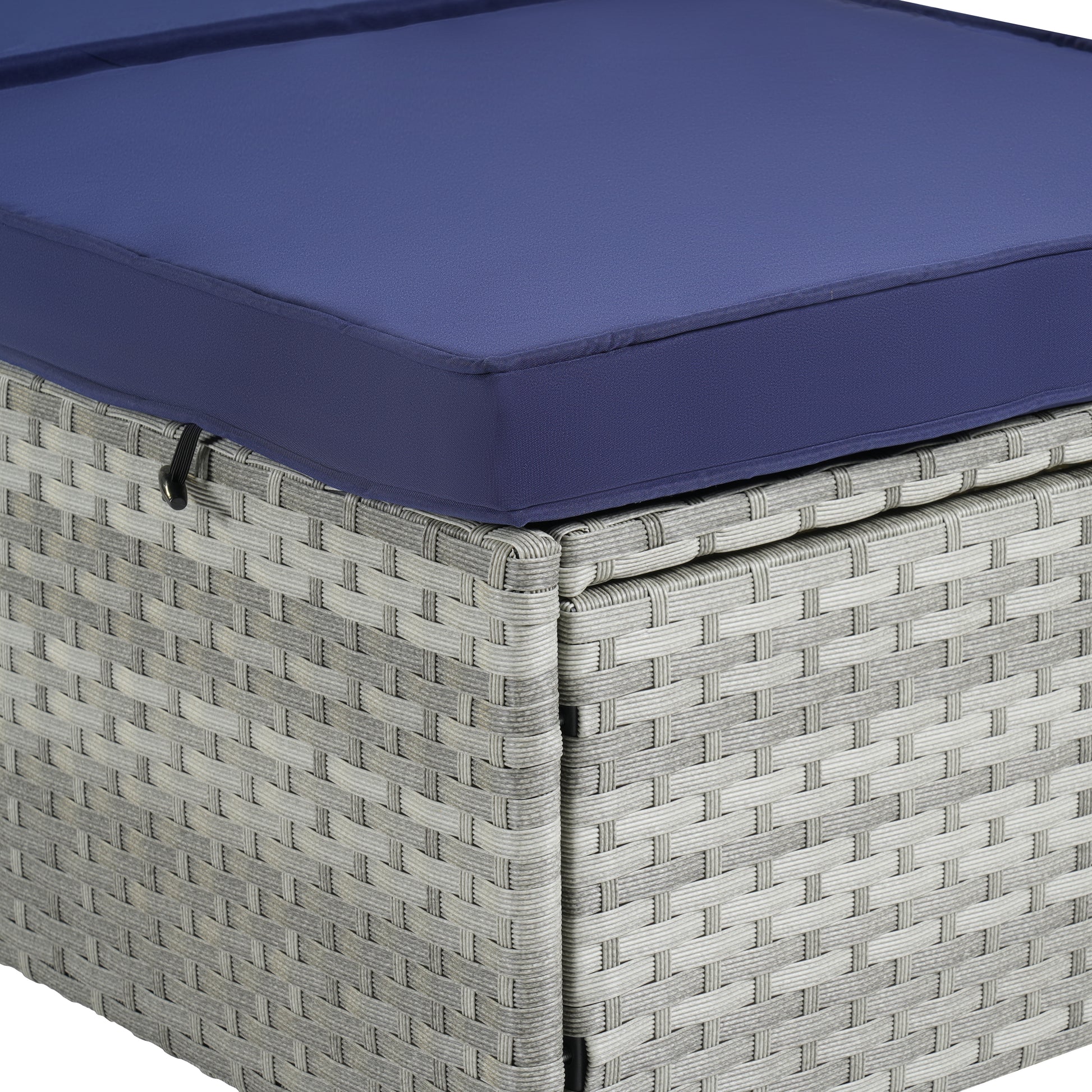 Outdoor Sofa Pe Rattan Furniture Deck Chair Gray Rattan Yes Complete Patio Set Gray Seats 2 Uv Resistant Frame Water Resistant Cushion Garden & Outdoor American Design,American Traditional 2 Person Seating Group Polyester Pe Rattan Iron Waterproof Fabric