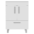 Velloc Single Bathroom Vanity, Double Door Cabinet, One Drawer White White Bathroom Modern Particle Board Particle Board