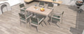 Outdoor Dining Set Patio Dining table and Chairs with yes-white washed-water resistant frame-water