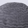 Faux Fur Bean Bag Chair, Grey 4Ft Cozy And Stretchable Fabric Lounger For Children And Adults With Easy Clean Cover, Comfortable Faux Fur Seating For Bedrooms, Filled With Shredded And Memory Foam. Gray Faux Fur