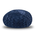 Faux Fur Bean Bag Chair, Navy 3Ft Cozy And Stretchable Fabric Lounger For Children And Adults With Easy Clean Cover, Comfortable Faux Fur Seating For Bedrooms, Filled With Shredded And Memory Foam. Navy Faux Fur
