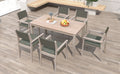 Outdoor Dining Set Patio Dining table and Chairs with yes-white washed-water resistant frame-water