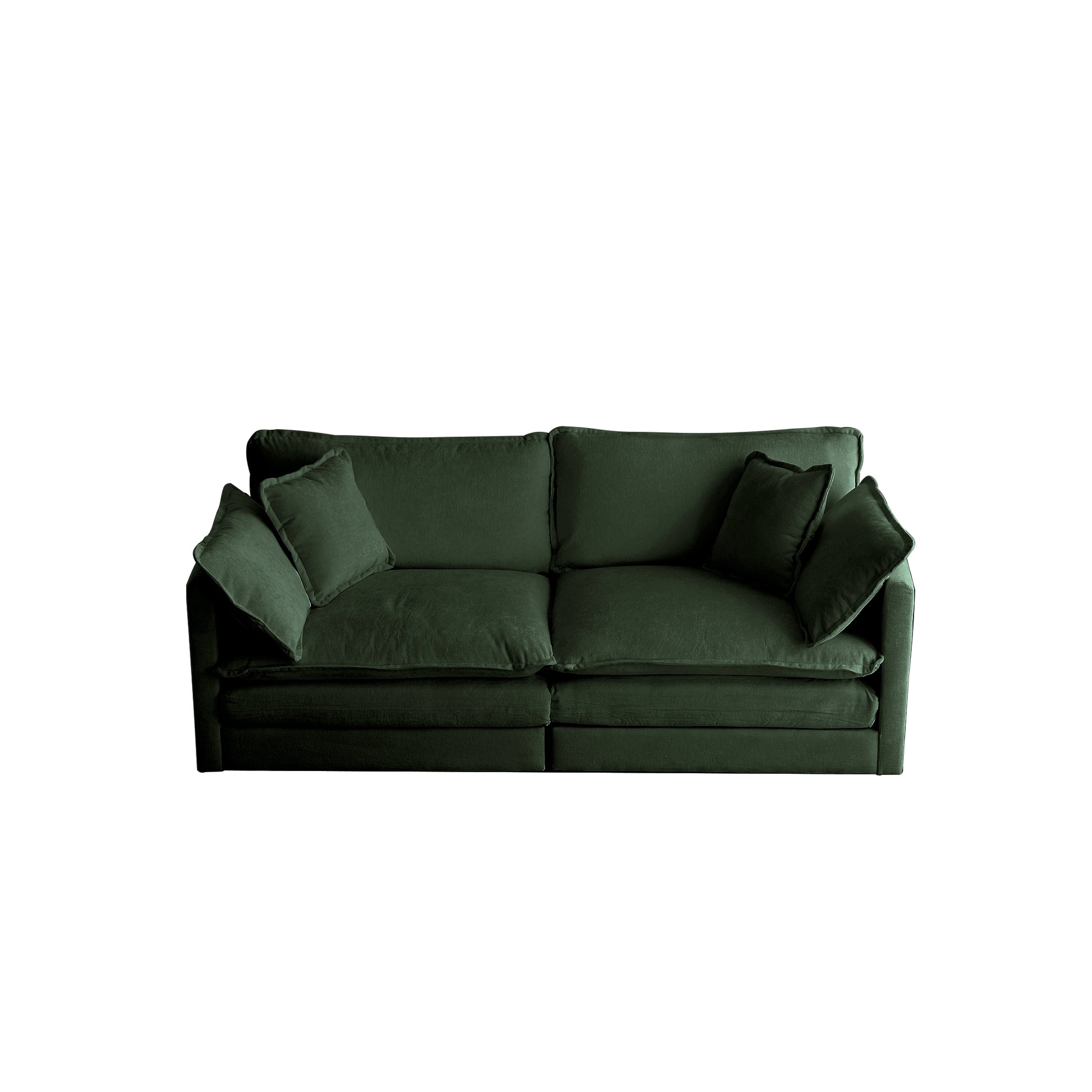 2 Piece Living Room Set2 Pieces Upholstered Loveseat And Couch For Home Office Lounge, Sofa Set Of 2, 2 Piece 2 2 Seat Couch Set For Living Room ,Green Chenille Green Chenille 4 Seat