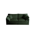 3 Piece Sofa Set With Arm Pillows And Toss Pillowssofa Set Include 2 Piece Of Arm Chair And One 2 Seat Sofa, Space Saving Casual Sofa Set For Living Room, Green Chenille Green Chenille 4 Seat