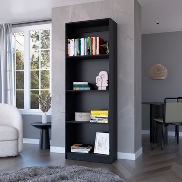 Sutton Bookcase With Tier Storage Shelves - 3-4