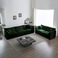 3 Piece Sofa Set Oversized Sofa Comfy Sofa Couch, 2 Pieces Of 2 Seater And 1 Piece Of 3 Seater Sofa For Living Room, Deep Seat Sofa Green Chenille Green Chenille 7 Seat