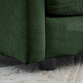 Modern Fabric Loveseat Sofa Couch For Living Room, Upholstered Large Size Deep Seat 2 Seat Sofa With 4 Pillows ,Green Chenille Green Chenille 2 Seat