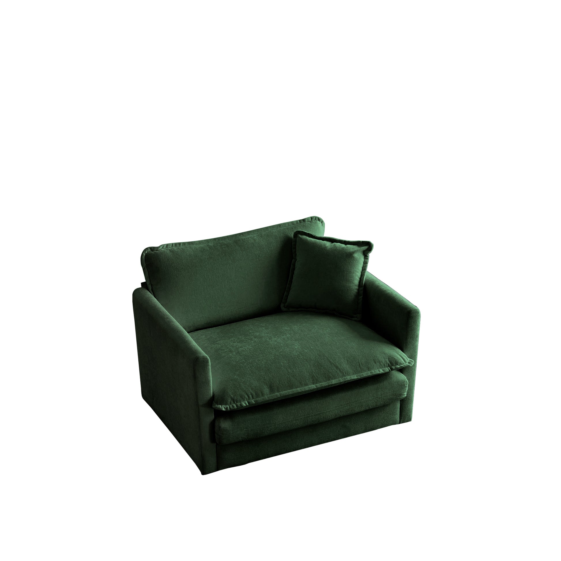 2 Seater Loveseat And Chair Set, 2 Piece Sofa & Chair Set, Loveseat And Accent Chair2 Piece Upholstered Chenille Sofa Living Room Couch Furniture 1 2 Seat ,Green Chenille Green Chenille 3 Seat