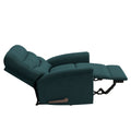 The Newport Recliner Teal Blue Polyester Manual Handle Wood Cushion Back Handle Pine Flared Arms Polyester