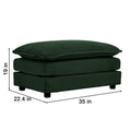 4 Piece Upholstered Sectional Sofa, 1 Piece Of 2 Seater Sofa And 2 Piece Of Ottomans2 Seater Loveseat Lounge With Ottomansgreen Chenille Green Chenille 2 Seat
