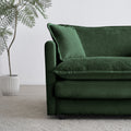 Comfort U Shaped Couch With Reversible Chaise, Modular Large U Shape Sectional Sofa, Double Extra Ottomans,Green Chenille Green Chenille 4 Seat