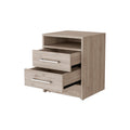 Philadelphia Nightstand, Two Drawers, Concealed Shelf Beige Mdf Engineered Wood