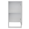 Modesto Medicine Cabinet, One Open Shelf, Mirrored Cabinet With Two Interior Shelves White 1 3 18 To 23 In 32 To 35 In Mirror Included Bathroom Freestanding Contemporary 5 10 Inches Melamine Engineered Wood