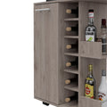 Tennessee Bar Cart, One Cabinet With Division, Six 5 or more spaces-light gray-primary living