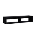 Black Spacious Shelves Tv Stand Black Primary Living Space 40 49 Inches 40 49 Inches Wood