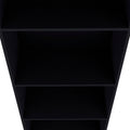 Sutton Bookcase With Tier Storage Shelves 3 4 Shelves Black Open Storage Space Modern Pine Particle Board Engineered Wood