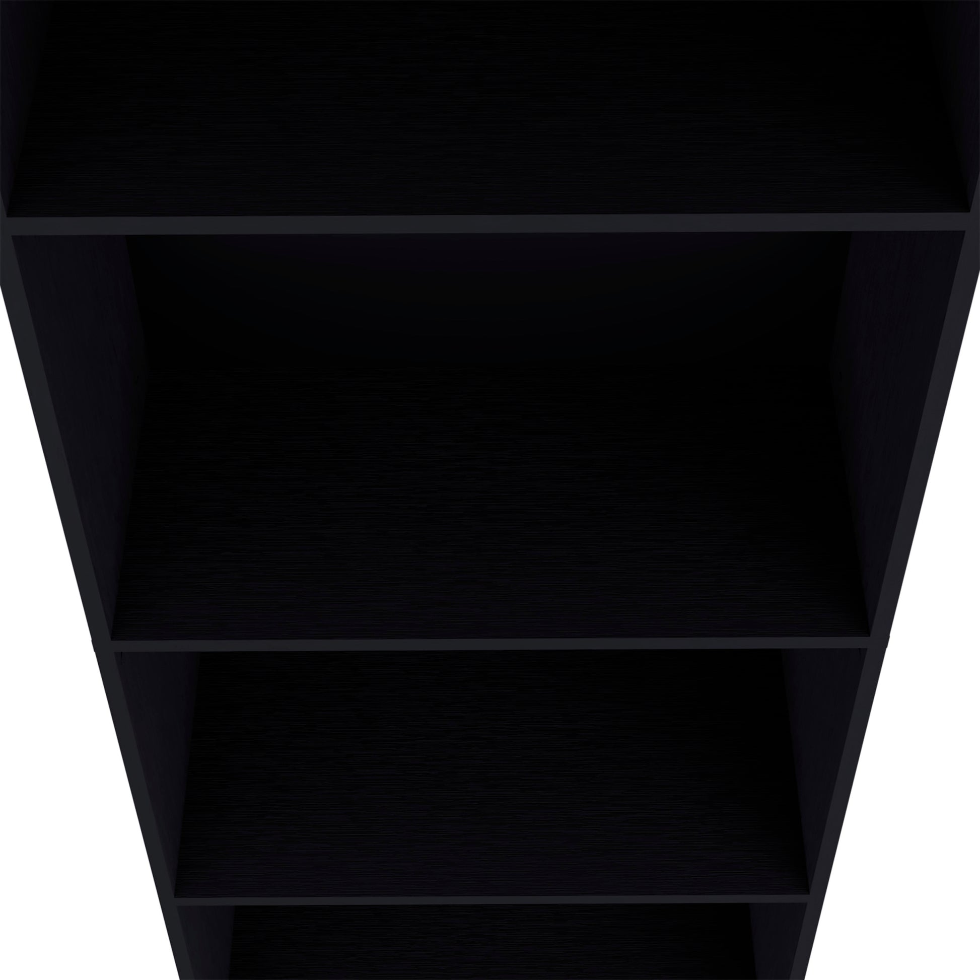 Sutton Bookcase With Tier Storage Shelves 3 4 Shelves Black Open Storage Space Modern Pine Particle Board Engineered Wood