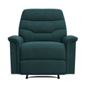 The Newport Recliner Teal Blue Polyester Manual Handle Wood Cushion Back Handle Pine Flared Arms Polyester