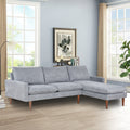 L Shaped Sofa With Padded Cashmere: Multi Functional Design, Modern Luxury Appearance Ideal For Living Rooms, Apartments Easy Assembly & Maintenance,Grey Grey Velvet Wood Primary Living Space Medium Soft Art Deco Square Arms Memory Foam Velvet 3 Seat