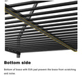 Adam Twin Full Bunk Black With White Mesh Guard Rail Box Spring Not Required Twin Black Metal Bedroom Bunk Metal