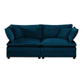 3 Piece Sofa Set Oversized Sofa Comfy Sofa Couch, 2 Pieces Of 2 Seater And 1 Piece Of 3 Seater Sofa For Living Room, Deep Seat Sofa Blue Chenille Blue Chenille 7 Seat