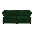 2 Piece Living Room Set2 Pieces Upholstered Loveseat And Couch For Home Office Lounge, Sofa Set Of 2, 2 Piece 2 2 Seat Couch Set For Living Room ,Green Chenille Green Chenille 4 Seat