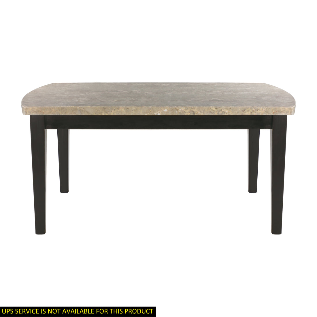 Genuine Marble Top Dining Table 1Pc Dark Espresso Finish Wooden Kitchen Dining Room Furniture Espresso Seats 6 Dining Room Contemporary Kitchen & Dining Tables Marble