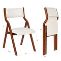 Upholstered Folding Dining Chair, Space Saving,