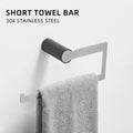 Bathroom Hardware Set Black And Nickel 4 Pieces Bathroom Towel Rack 24 Inches Bathroom Accessories Set Black Silver Bathroom Classic,Industrial,Modern Stainless Steel Stainless Steel