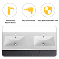 48'' Floating Wall Mounted Bathroom Vanity & Soft Close Cabinet Door, Kd Package Black 3 Adjustable Hinges Bathroom Wall Mounted Modern Plywood